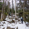 Climbing West Kill Mtn on the Devil's Path Trail.