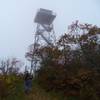 David entering Frying Pan Mountain Lookout Tower.