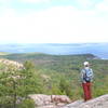 Enjoying the gorgeous views from the summit of the Beehive Trail.