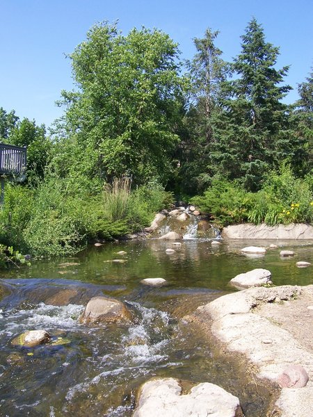 A sweet little man-made waterfall just east of the Lake Katherine Loop.