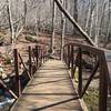 Looking back across the bridge connecting Whiteoak Canyon trail to the fire road.