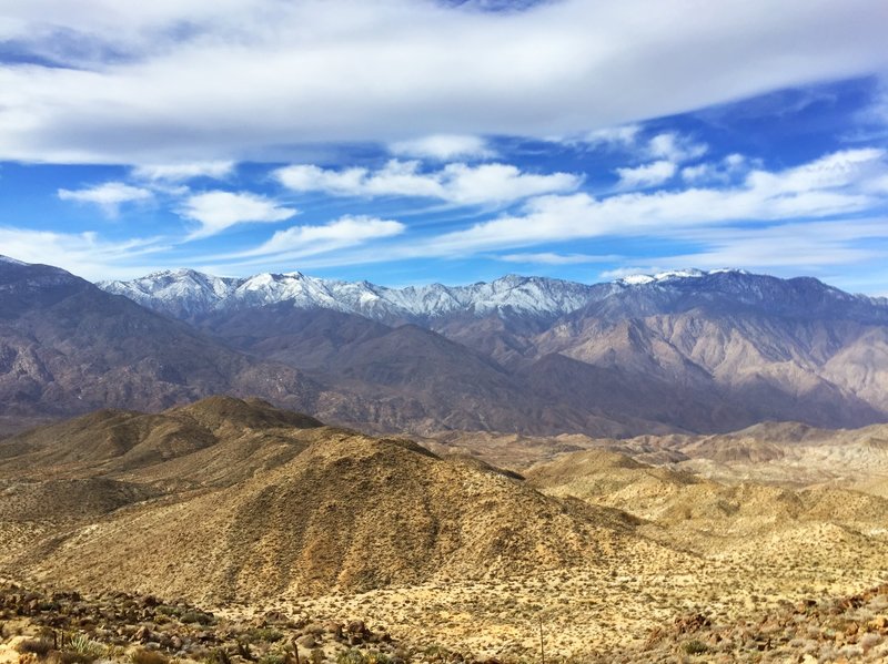 Snow in the desert.