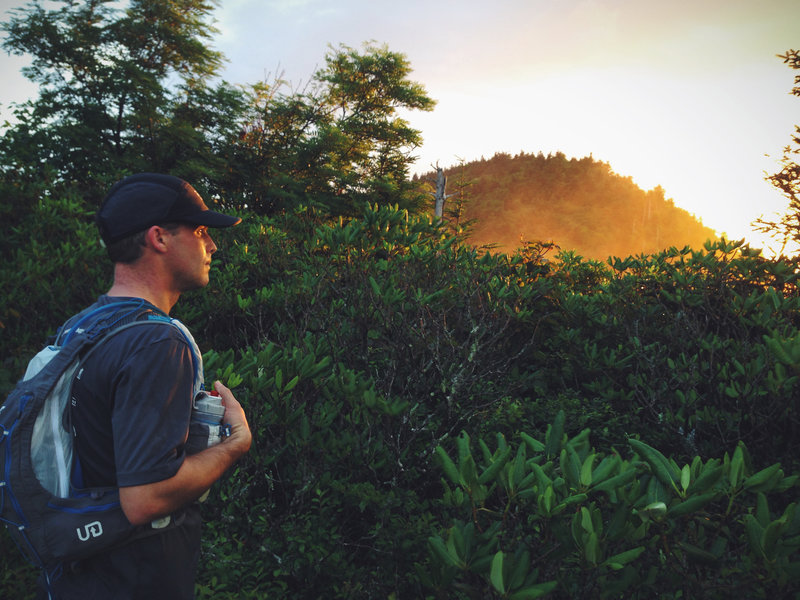 Sunrise on the Black Mountain Crest Trail.