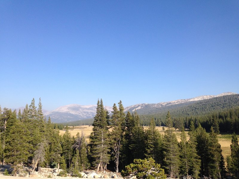 Looking across Tuolumne Meadows from Pothole Dome!