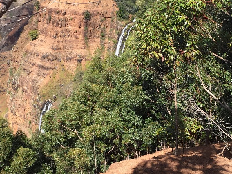 View of Waipo'o falls from the Canyon Trail.