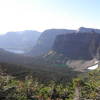 The view near Dawson Pass looking SE towards No Name Lake and Two Medicine Lake (distant).