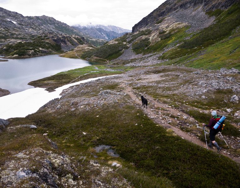 Hiking the Chilkoot Trail.