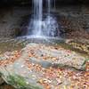 Close-up of Blue Hen Falls.