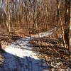 The trail after a light snow