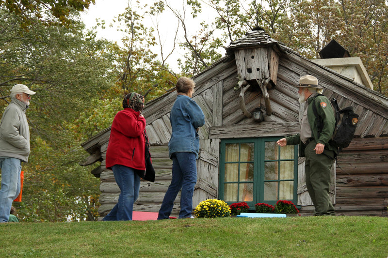 Annual October Century of Progress homes tour. Cypress Log Cabin.