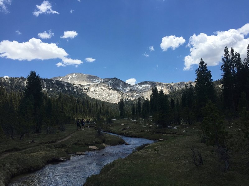 Crossing Unicorn Creek on the way to Elizabeth Lake.