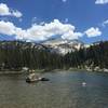 Clouds, mountains, snow, and a lake.  My kind of afternoon.