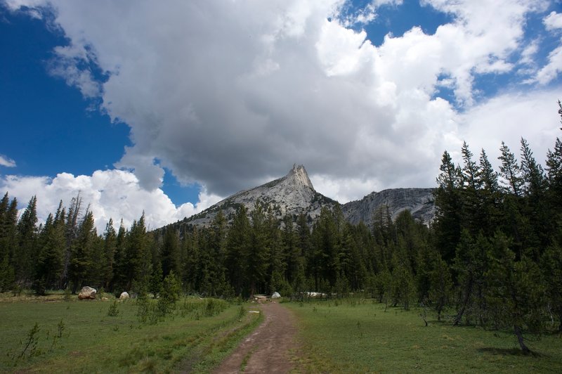 Trail leading back to Cathedral Peak.