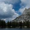 Cathedral Peak and Upper Cathedral Lake.