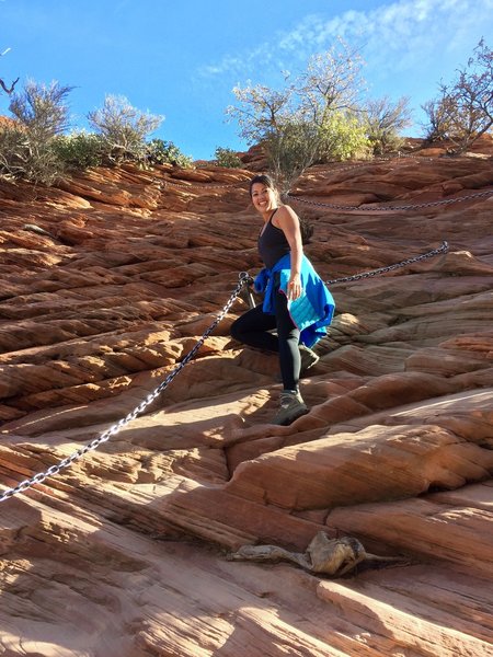 Final 1/4 mile that completes the hike will require you to navigate steep terrain with the assistance of chains.