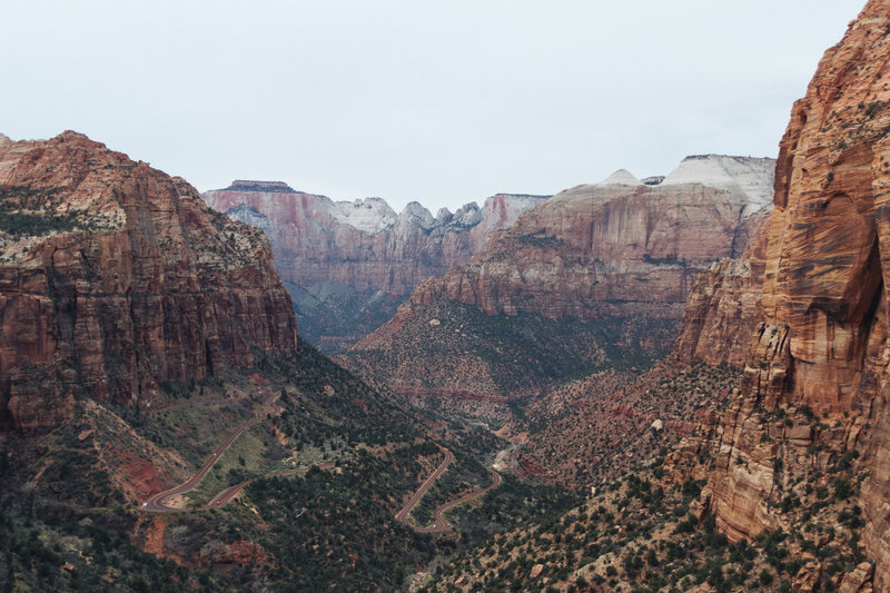 Zion National Park from Canyon Overlook