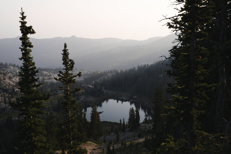 Lake Catherine from Sunset Peak at Sunrise