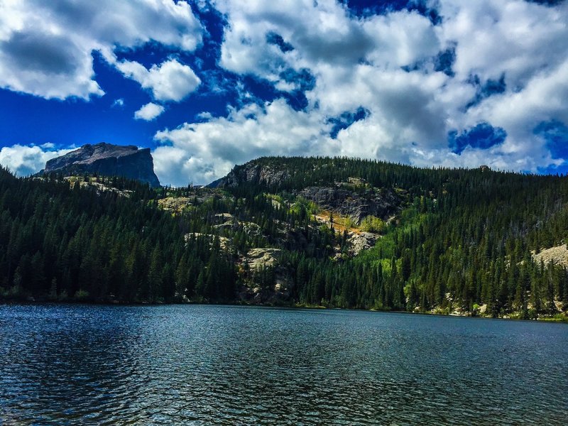 Enjoyed a late summer lunch facing Hallett Peak at Bear Lake.