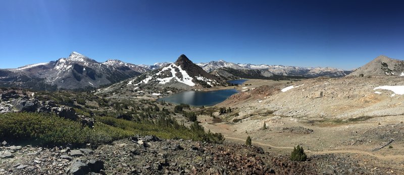 A view of the Gaylor Lake Basin and surrounding peaks.