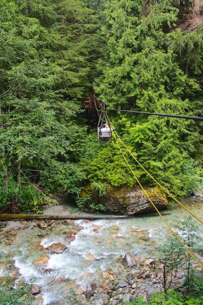 Cable car over the Chilliwack.