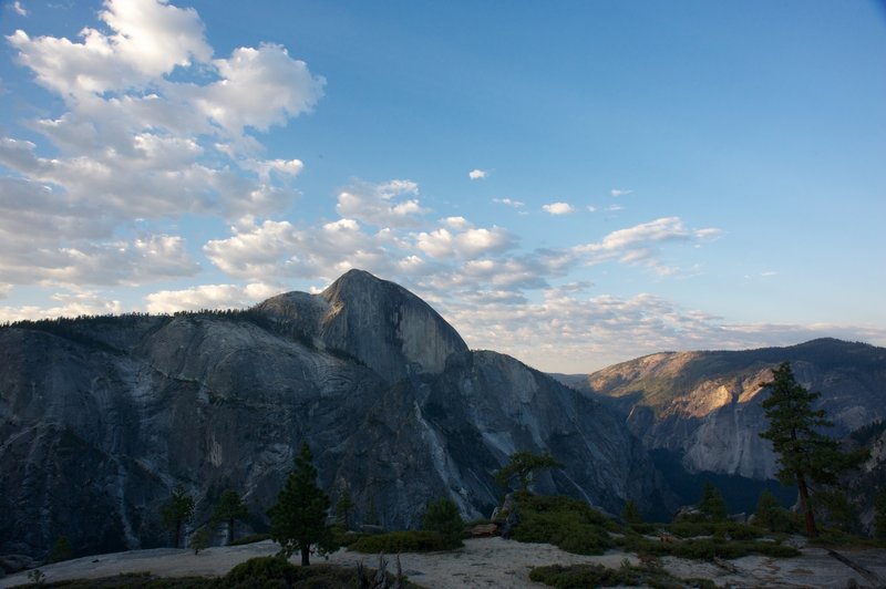 Half Dome and Glacier Point in the morning light.