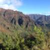 Panorama shot about midway down the trail