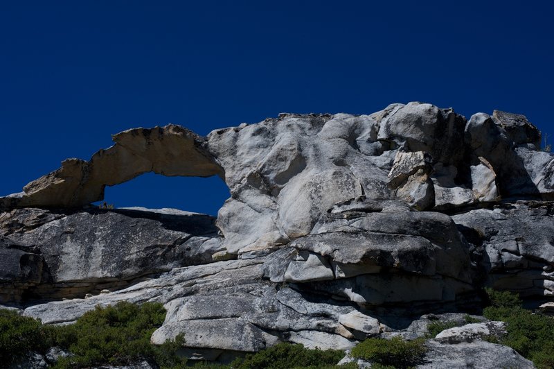 Granite Arch where the rock beneath the arch fell away.