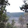 The hike descends into the crater.