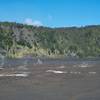 Steam venting up from the magma core through the crater floor.