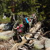 Crossing Porcupine Creek.