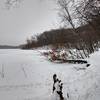 Trail along Lake Jensen in the winter (obviously).