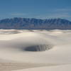 The dunes and the San Andres Mountains.