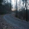 Rich Mountain Road as it comes down to the trailhead from Cades Cove.