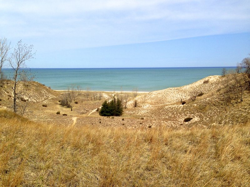 Awesome view of Lake Michigan at Beach House Blowout on Trail 9.