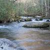 The Lynn Camp Prong working it's way over an old splash dam.