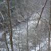 The Little River runs along the road that leads into the park. The trail climbs along the road and the river before it turns deeper into the forest.