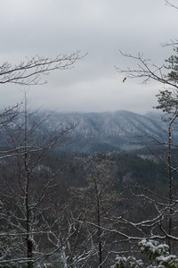 Views of the Smokies Crest from the Chestnut Top Trail.