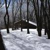 Spence Field shelter on the Eagle Creek Trail.