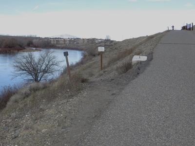 Take the trail branching off to the left.
