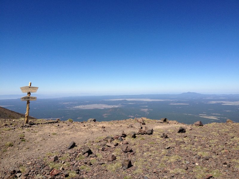 Unofficial trail to Agassiz Peak looking west.