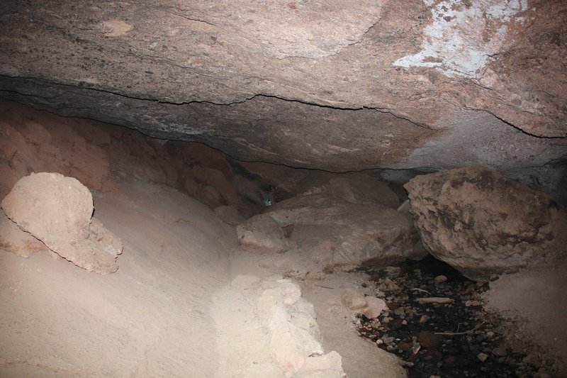 Heading underground to explore the cave.