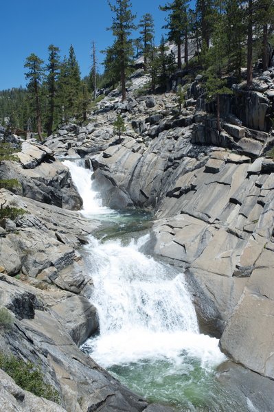 Yosemite Falls before it plunges over the North Rim.