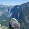 Slack lining at the Lost Arrow. The views are outstanding, and I bet it is an adrenaline rush.