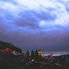 Taco night on the Lost Coast Trail.