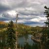 Clouds rolling in at Island Lake, Carr/Feely trailhead. Tahoe N.F.