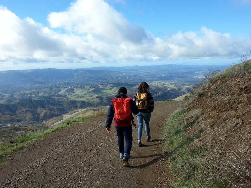 Making our way on the North Juniper Trail. It was so chilly!