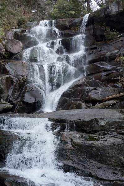 Ramsey Cascade on a clear winter day.