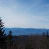 Although obscured by trees, there are great views of the Southern Smokies off to the right side of the trail.