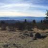 Andrews Bald and the Smokies on a relatively clear day.