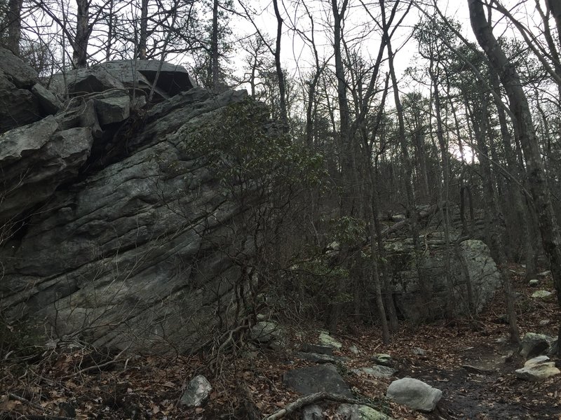 Boulders along the Mountain Trail.